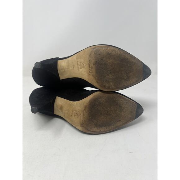 LOEFFLER RANDALL Women 8.5 Simone Suede Gathered Ankle Bootie Black EUC - Picture 6 of 10